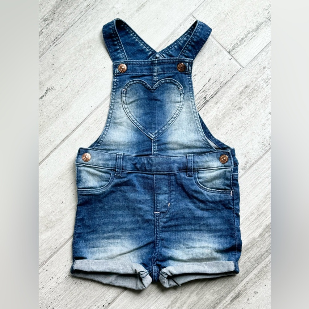 H & M Girls Denim Overalls - size 2T
